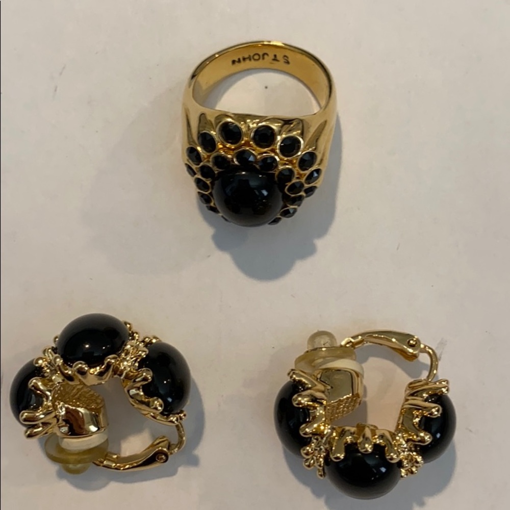 St. John earring and ring